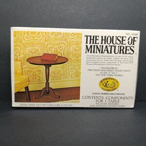The House Of Miniatures Collectors Series X-acto Tilt-Top Table Kit 40008 1:12
